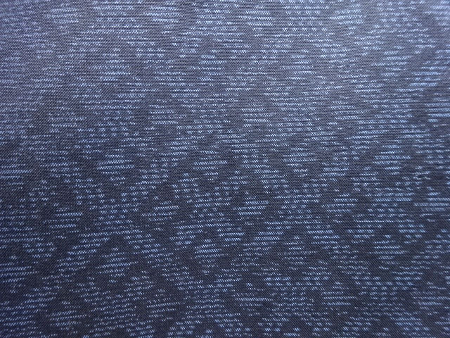 JAPANESE KIMONO / ANTIQUE KIMONO / SILK / DORO OSHIMA TSUMUGI / WOVEN ABSTRACT